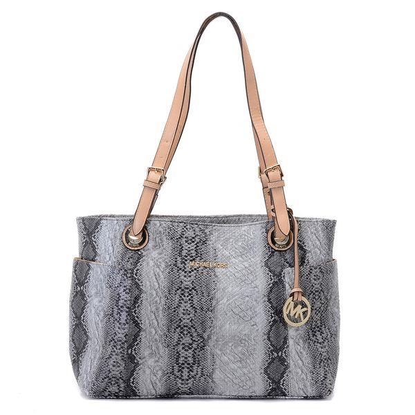 michael kors jet set zip-top stoff natural python-stemplet skinn Poser Billige m8zfd